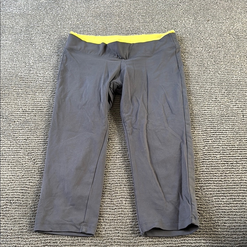 Forever 21 Gray and Yellow Athletic Leggings
